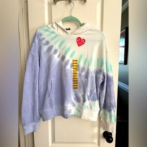 New with tags. Size medium. One of a kind‎ cropped hoodie. Super cute.
